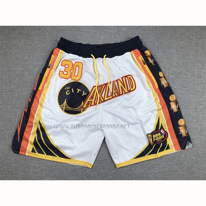 Pantalone Stephen Curry Golden State Warriors 2022 NBA Finals Blanco